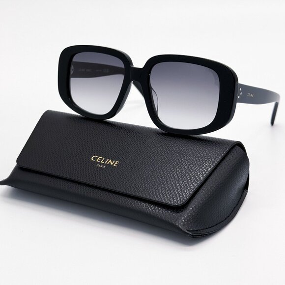 NEW CL40299U 01B CELINE SUNGLASSES BLACK GRAY WOMEN EYEWEAR - Picture 2 of 9